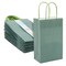 25-Pack Dark Green Gift Bags with Handles, 9 x 5.5 x 3-Inch Paper Goodie Bags for Party Favors and Treats, Birthday Party Supplies